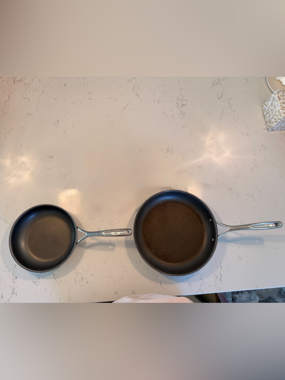 TWO Princess House Nonstick Frying Pans, 10” and 8”